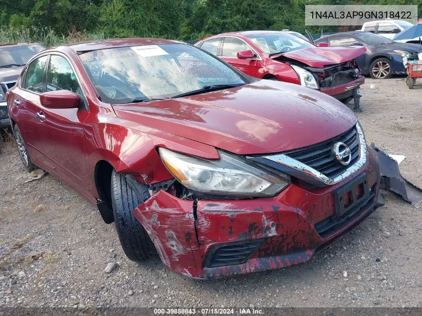 2016 Nissan Altima 2.5 S VIN: 1N4AL3AP9GN318422 Lot: 39858843