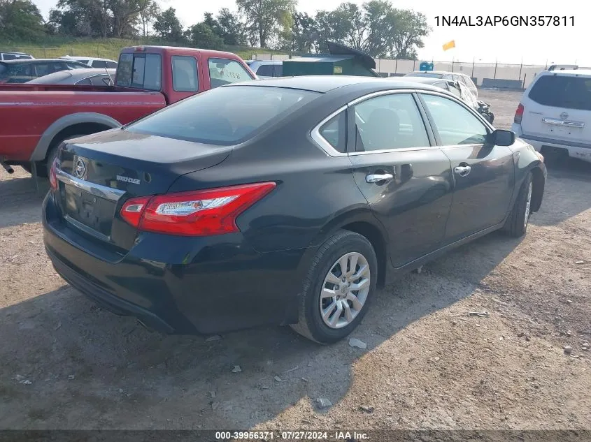 2016 Nissan Altima 2.5 S VIN: 1N4AL3AP6GN357811 Lot: 39956371