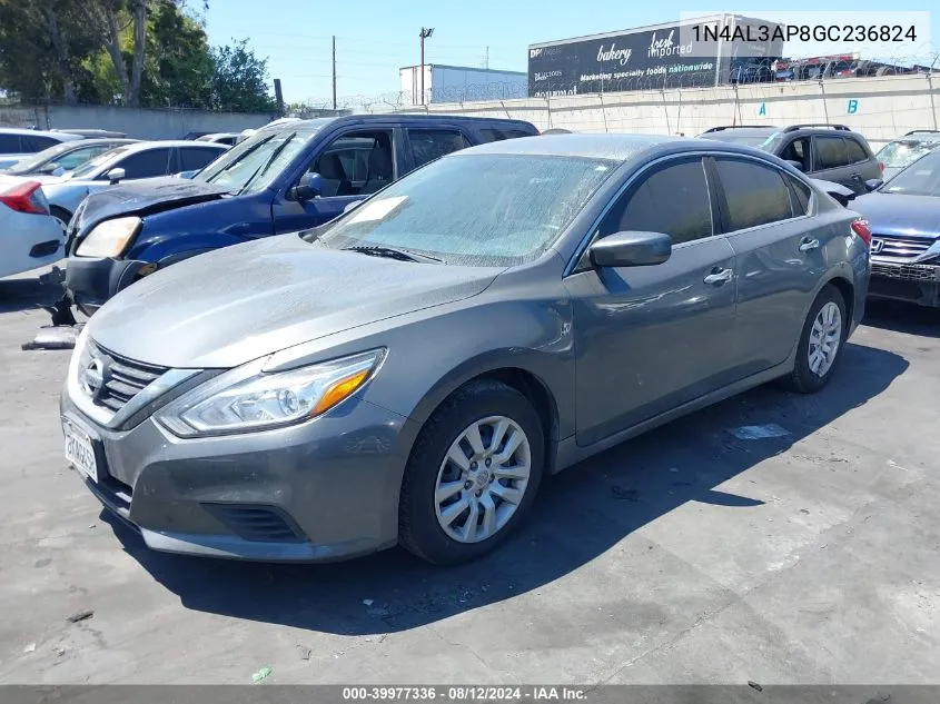 2016 Nissan Altima 2.5/2.5 S/2.5 Sl/2.5 Sr/2.5 Sv VIN: 1N4AL3AP8GC236824 Lot: 39977336