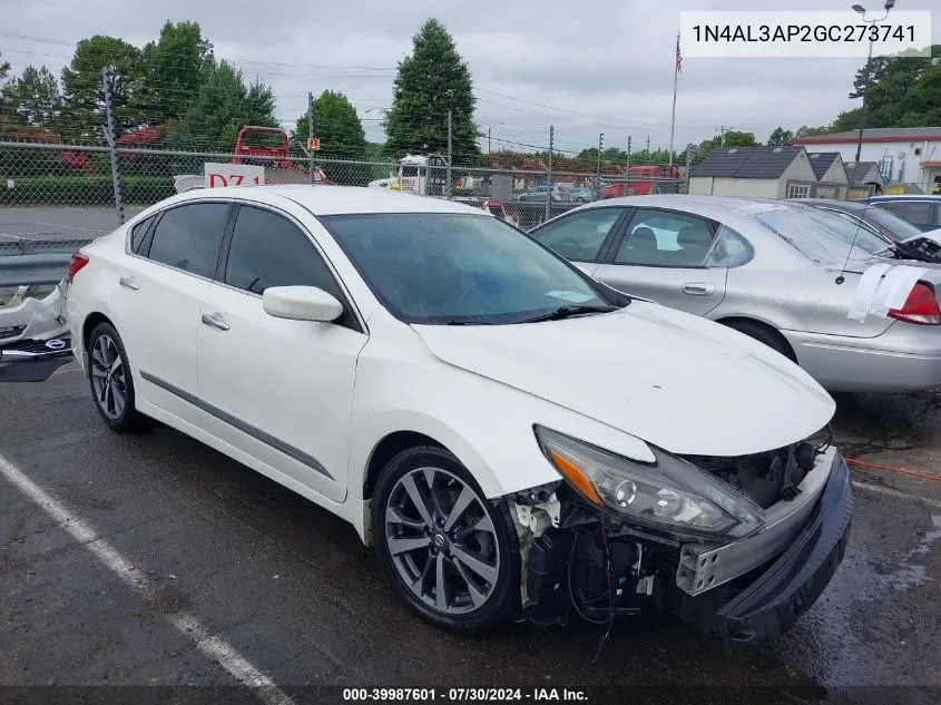 2016 Nissan Altima 2.5 Sr VIN: 1N4AL3AP2GC273741 Lot: 39987601