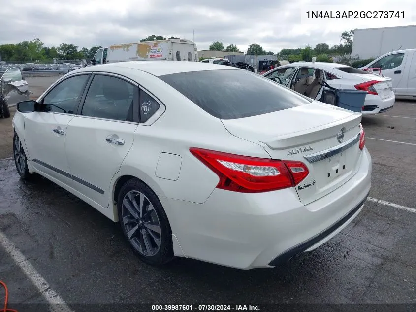 1N4AL3AP2GC273741 2016 Nissan Altima 2.5 Sr