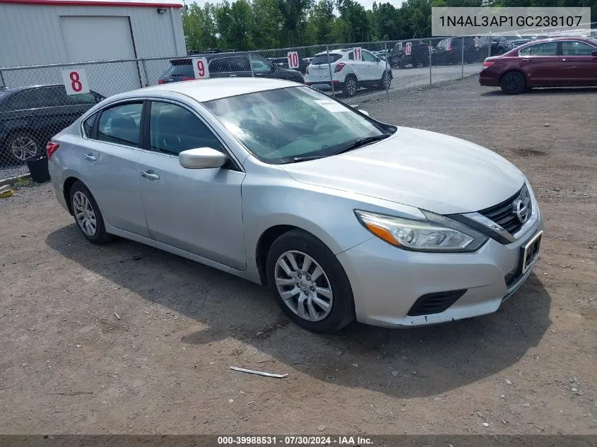 2016 Nissan Altima 2.5/2.5 S/2.5 Sl/2.5 Sr/2.5 Sv VIN: 1N4AL3AP1GC238107 Lot: 39988531