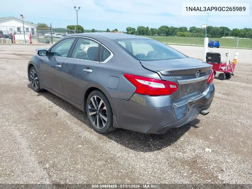 2016 Nissan Altima 2.5 Sr VIN: 1N4AL3AP9GC265989 Lot: 39989459