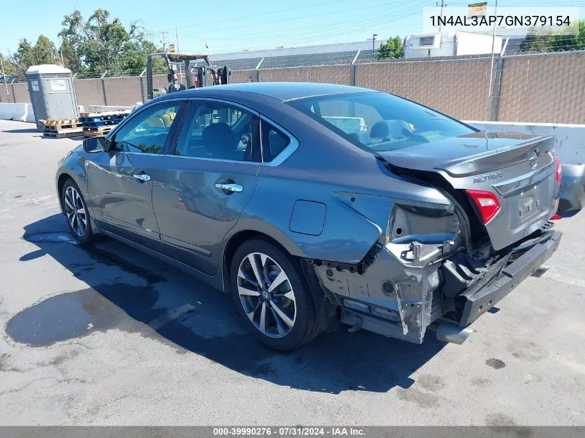 2016 Nissan Altima 2.5 Sr VIN: 1N4AL3AP7GN379154 Lot: 39990276