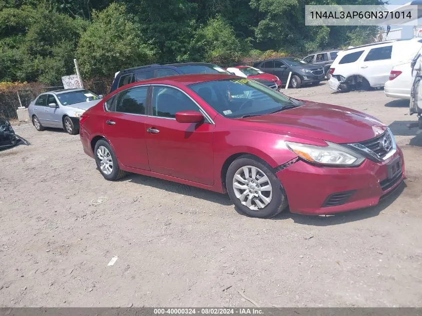 2016 Nissan Altima 2.5/2.5 S/2.5 Sl/2.5 Sr/2.5 Sv VIN: 1N4AL3AP6GN371014 Lot: 40000324