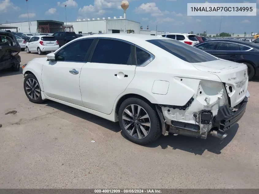 2016 Nissan Altima 2.5 Sl VIN: 1N4AL3AP7GC134995 Lot: 40012909