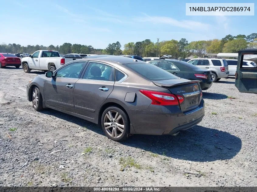 1N4BL3AP7GC286974 2016 Nissan Altima 3.5 Sl/3.5 Sr