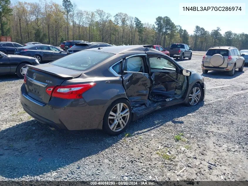 1N4BL3AP7GC286974 2016 Nissan Altima 3.5 Sl/3.5 Sr