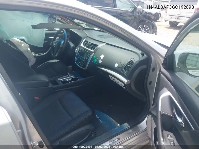 1N4AL3AP3GC192893 2016 Nissan Altima 2.5 Sv