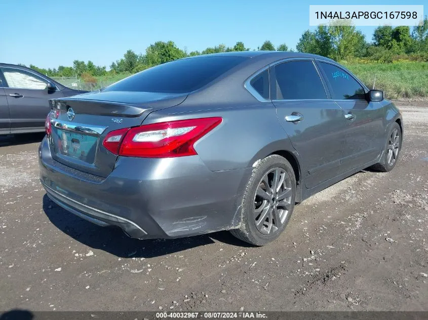 1N4AL3AP8GC167598 2016 Nissan Altima 2.5 Sr