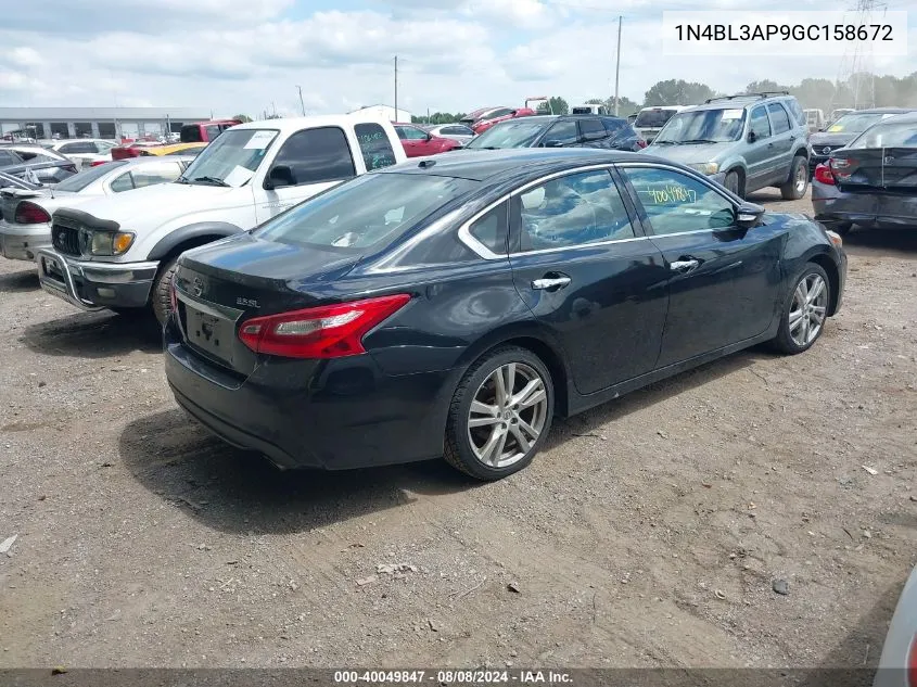 1N4BL3AP9GC158672 2016 Nissan Altima 3.5 Sl/3.5 Sr