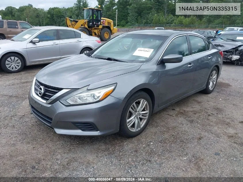 2016 Nissan Altima 2.5/S/Sv/Sl/Sr VIN: 1N4AL3AP5GN335315 Lot: 40056047