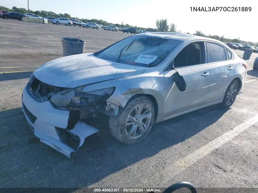 2016 Nissan Altima 2.5/2.5 S/2.5 Sl/2.5 Sr/2.5 Sv VIN: 1N4AL3AP7GC261889 Lot: 40063381