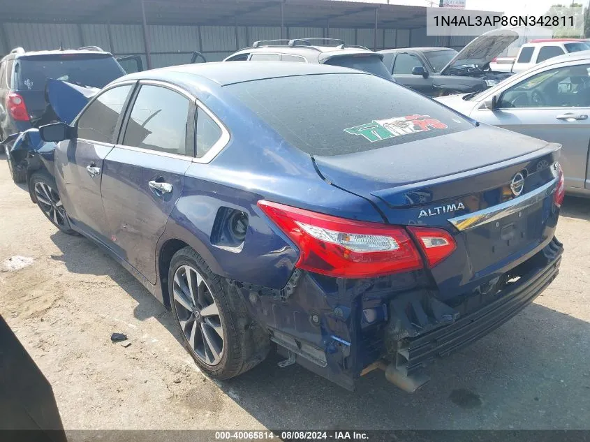 1N4AL3AP8GN342811 2016 Nissan Altima 2.5 Sr