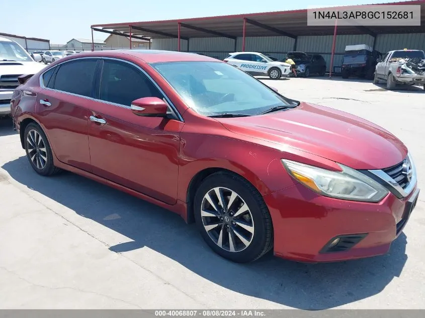 2016 Nissan Altima 2.5 Sl VIN: 1N4AL3AP8GC152681 Lot: 40068807