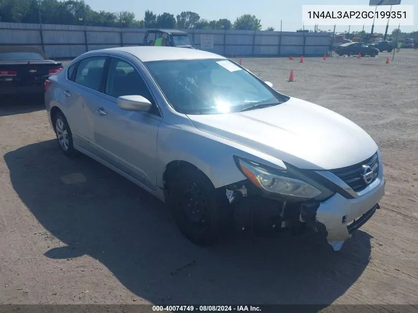 2016 Nissan Altima 2.5 VIN: 1N4AL3AP2GC199351 Lot: 40074749