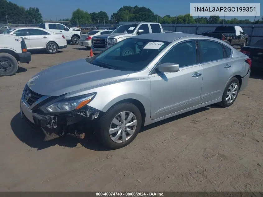 2016 Nissan Altima 2.5 VIN: 1N4AL3AP2GC199351 Lot: 40074749