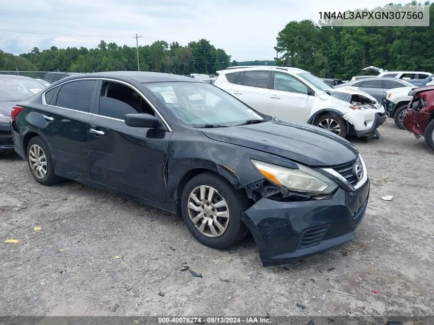 2016 Nissan Altima 2.5/2.5 S/2.5 Sl/2.5 Sr/2.5 Sv VIN: 1N4AL3APXGN307560 Lot: 40076274