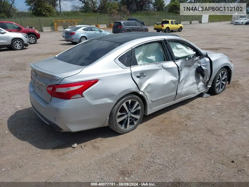 2016 Nissan Altima 2.5 Sr VIN: 1N4AL3AP8GC112102 Lot: 40077701