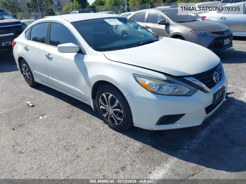 2016 Nissan Altima 2.5 S VIN: 1N4AL3AP0GN379335 Lot: 40086148