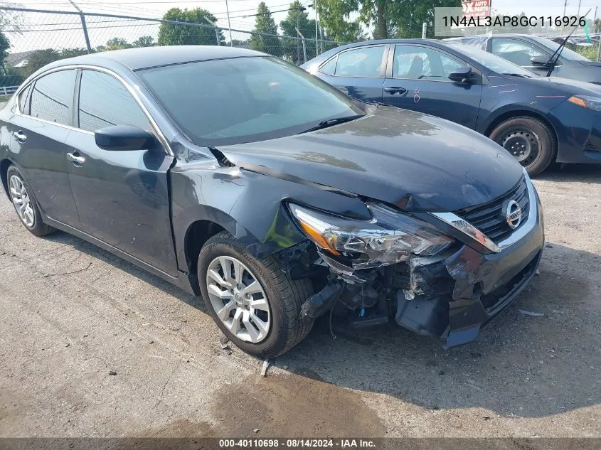 2016 Nissan Altima 2.5 VIN: 1N4AL3AP8GC116926 Lot: 40110698