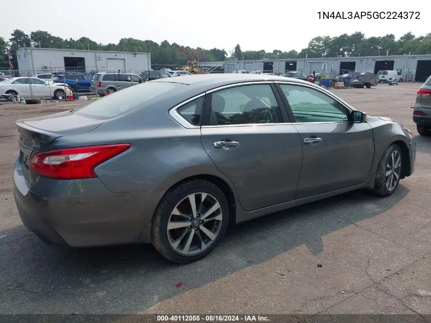 2016 Nissan Altima 2.5 Sr VIN: 1N4AL3AP5GC224372 Lot: 40112055