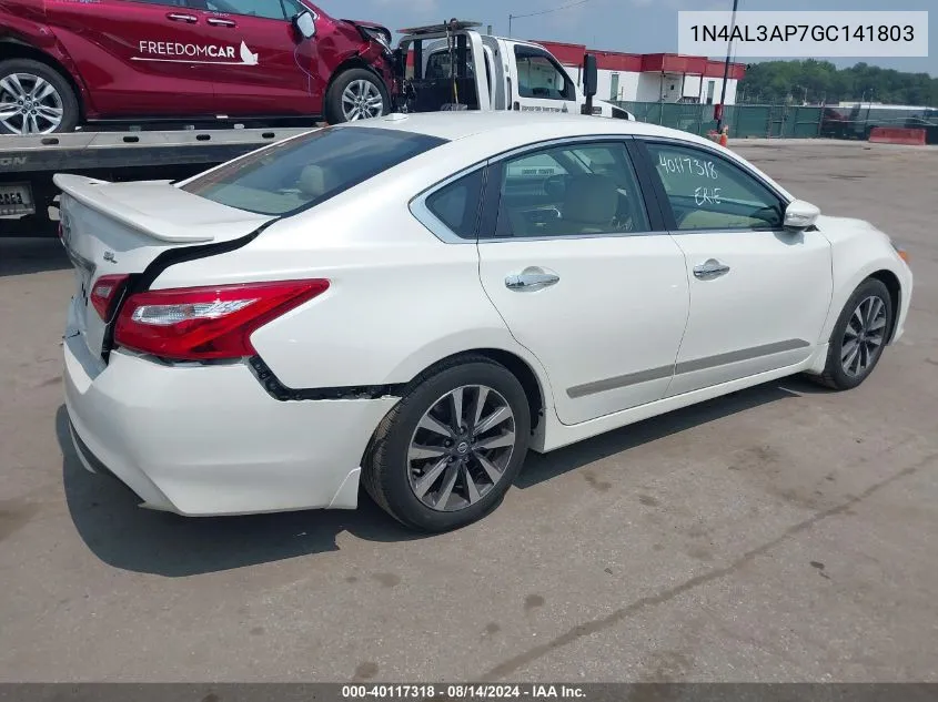 2016 Nissan Altima 2.5 Sl VIN: 1N4AL3AP7GC141803 Lot: 40117318