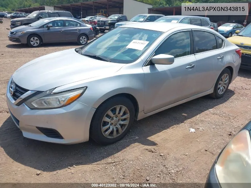 1N4AL3APXGN343815 2016 Nissan Altima 2.5/2.5 S/2.5 Sl/2.5 Sr/2.5 Sv