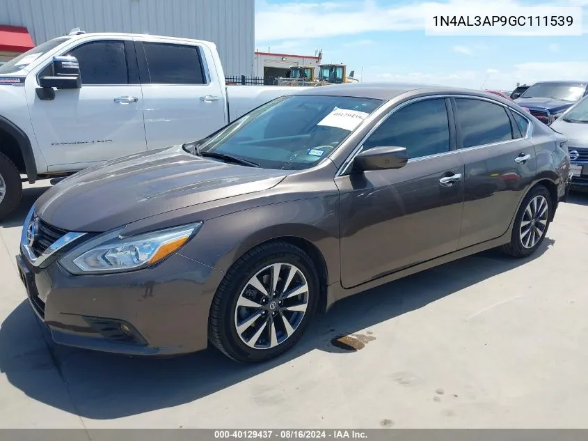 2016 Nissan Altima 2.5 Sv VIN: 1N4AL3AP9GC111539 Lot: 40129437