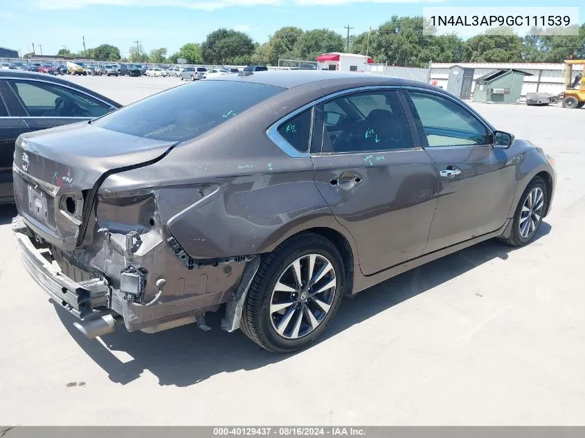 1N4AL3AP9GC111539 2016 Nissan Altima 2.5 Sv