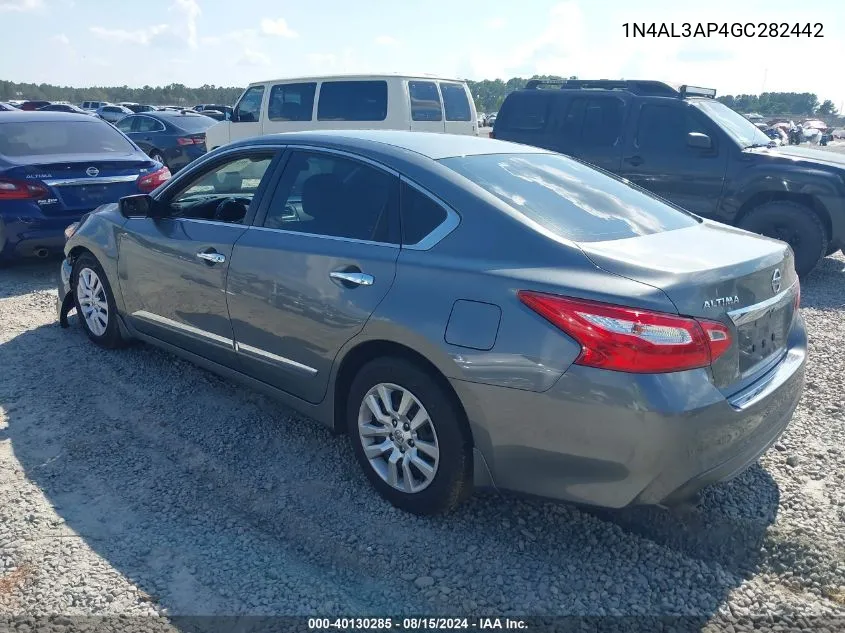 2016 Nissan Altima 2.5 S VIN: 1N4AL3AP4GC282442 Lot: 40130285