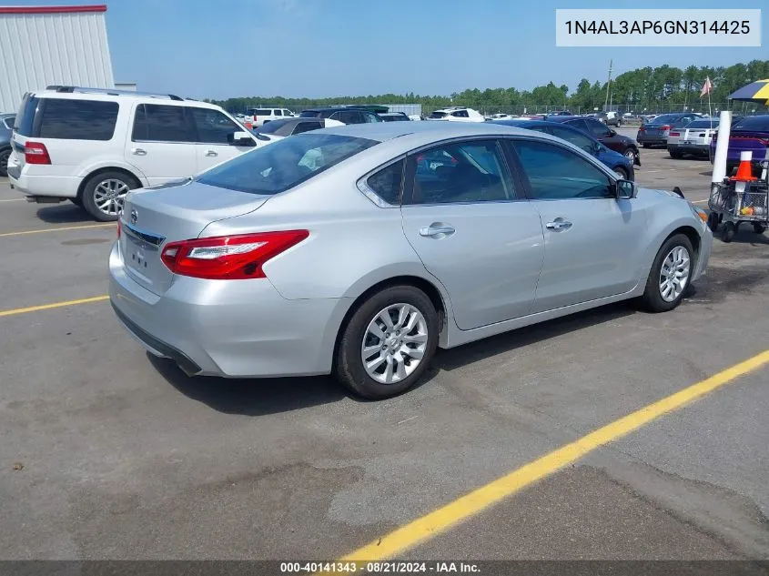 1N4AL3AP6GN314425 2016 Nissan Altima 2.5/2.5 S/2.5 Sl/2.5 Sr/2.5 Sv