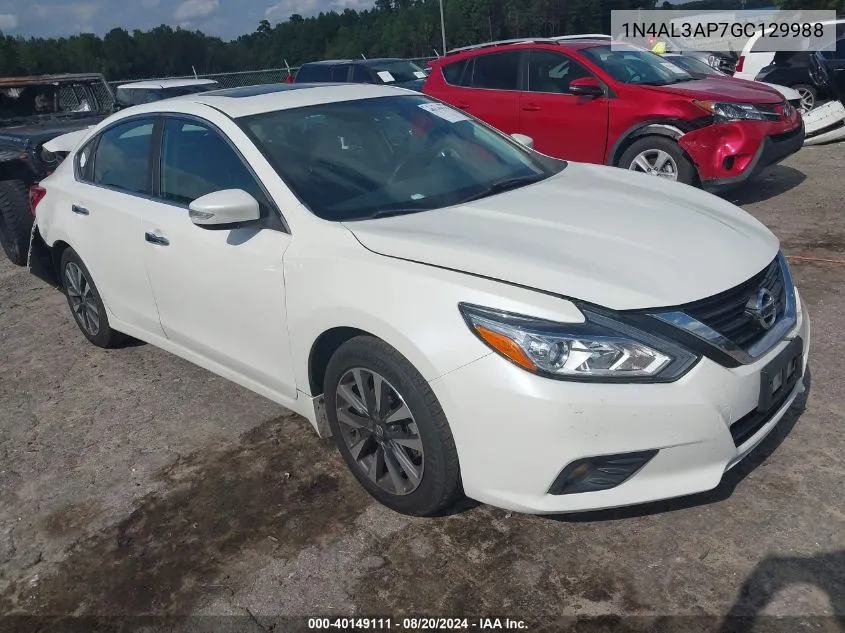 2016 Nissan Altima 2.5 Sv VIN: 1N4AL3AP7GC129988 Lot: 40149111