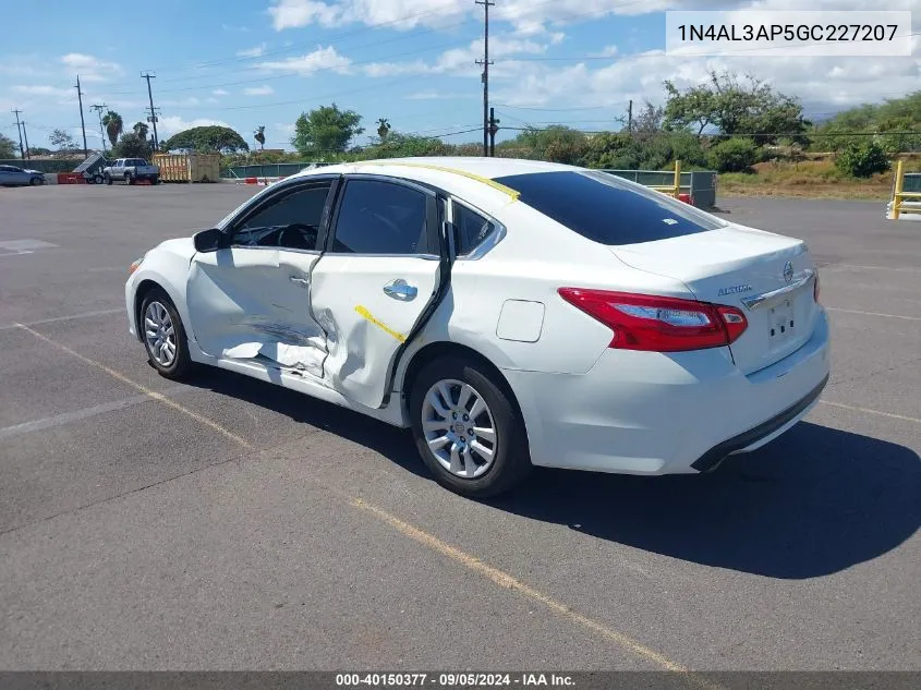 2016 Nissan Altima 2.5/2.5 S/2.5 Sl/2.5 Sr/2.5 Sv VIN: 1N4AL3AP5GC227207 Lot: 40150377