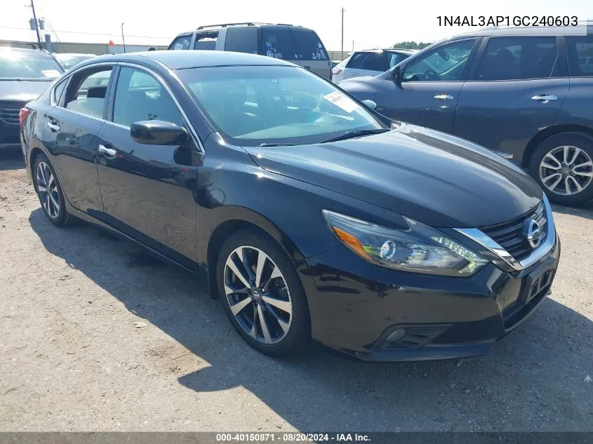 2016 Nissan Altima 2.5/S/Sv/Sl/Sr VIN: 1N4AL3AP1GC240603 Lot: 40150871