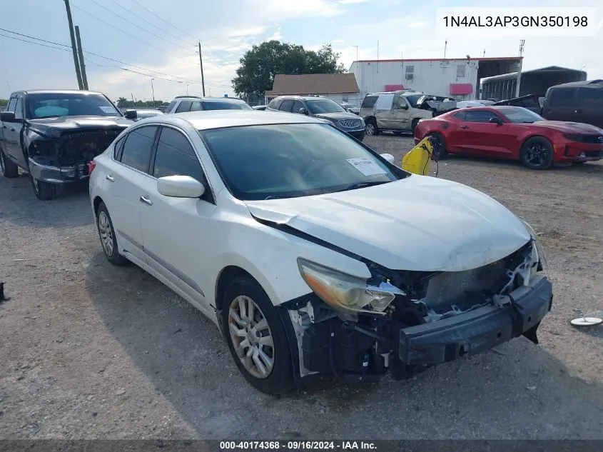 2016 Nissan Altima 2.5 S VIN: 1N4AL3AP3GN350198 Lot: 40174368