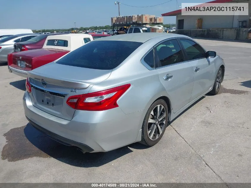 1N4AL3AP2GC115741 2016 Nissan Altima 2.5 Sr