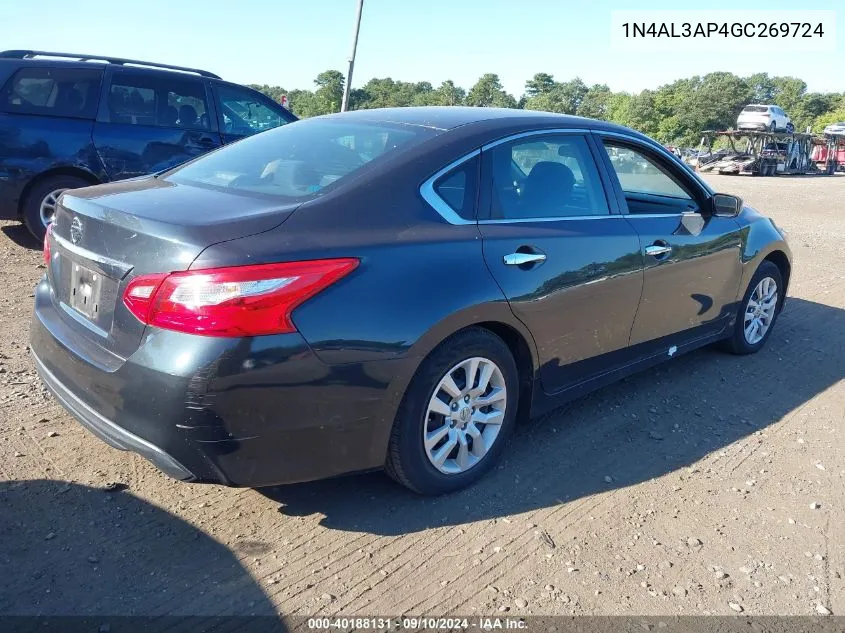 2016 Nissan Altima 2.5/S/Sv/Sl/Sr VIN: 1N4AL3AP4GC269724 Lot: 40188131