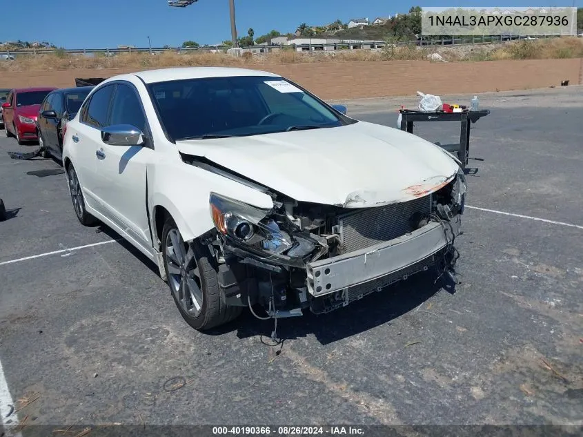 2016 Nissan Altima 2.5 Sr VIN: 1N4AL3APXGC287936 Lot: 40190366