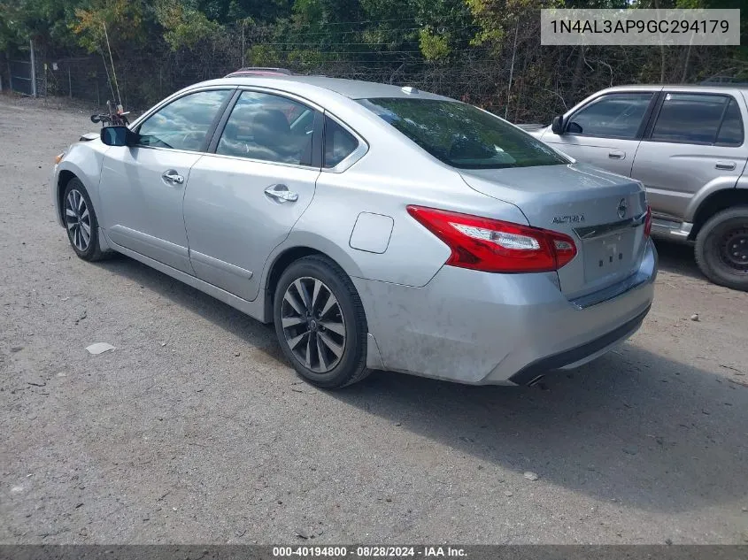 2016 Nissan Altima 2.5 Sv VIN: 1N4AL3AP9GC294179 Lot: 40194800