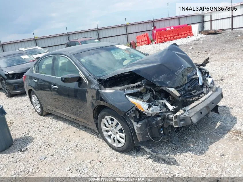 2016 Nissan Altima 2.5 S VIN: 1N4AL3AP6GN367805 Lot: 40199652