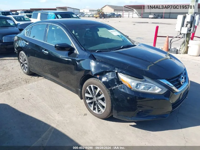 2016 Nissan Altima 2.5 Sv VIN: 1N4AL3AP7GC195781 Lot: 40219298