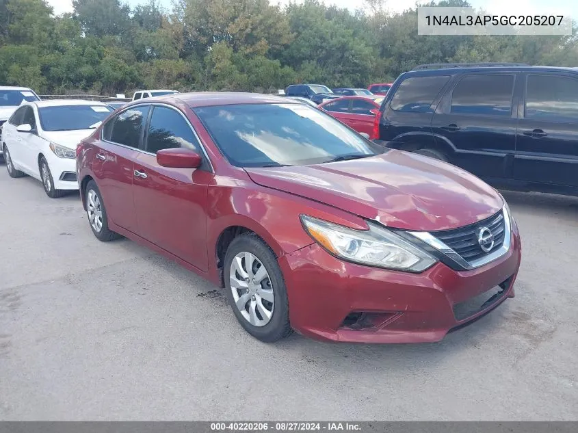 2016 Nissan Altima 2.5/2.5 S/2.5 Sl/2.5 Sr/2.5 Sv VIN: 1N4AL3AP5GC205207 Lot: 40220206