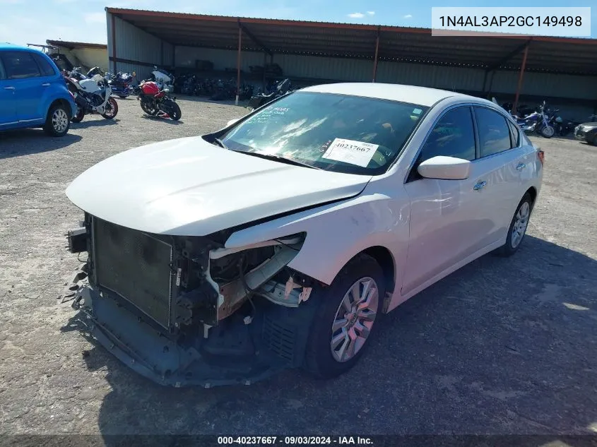 1N4AL3AP2GC149498 2016 Nissan Altima 2.5/2.5 S/2.5 Sl/2.5 Sr/2.5 Sv