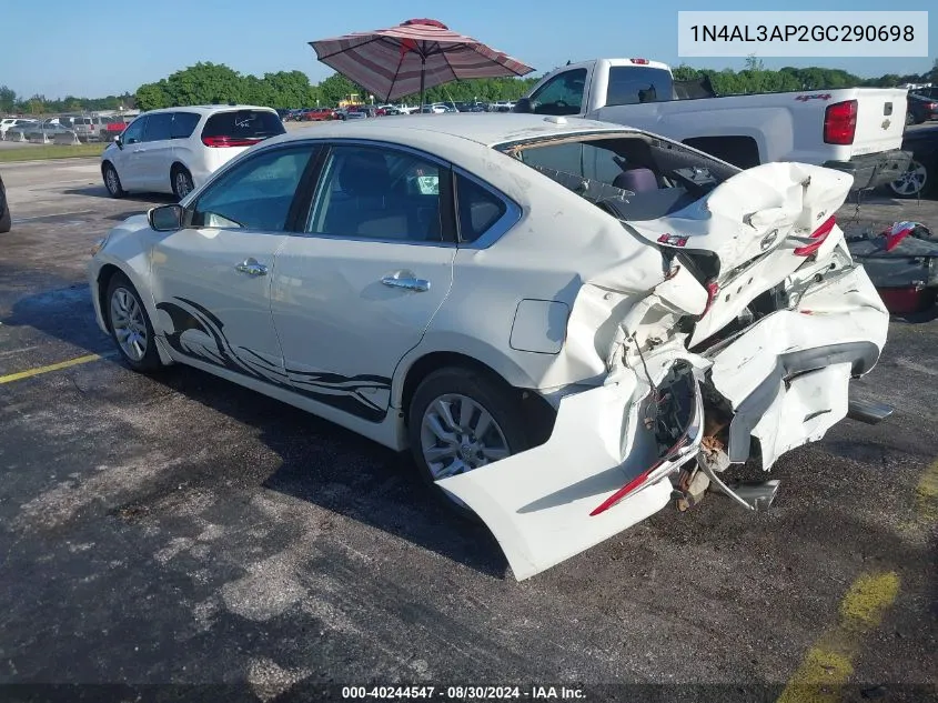 2016 Nissan Altima 2.5 Sv VIN: 1N4AL3AP2GC290698 Lot: 40244547