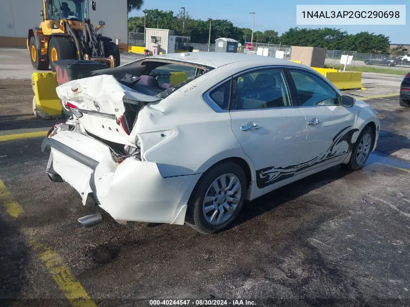 2016 Nissan Altima 2.5 Sv VIN: 1N4AL3AP2GC290698 Lot: 40244547