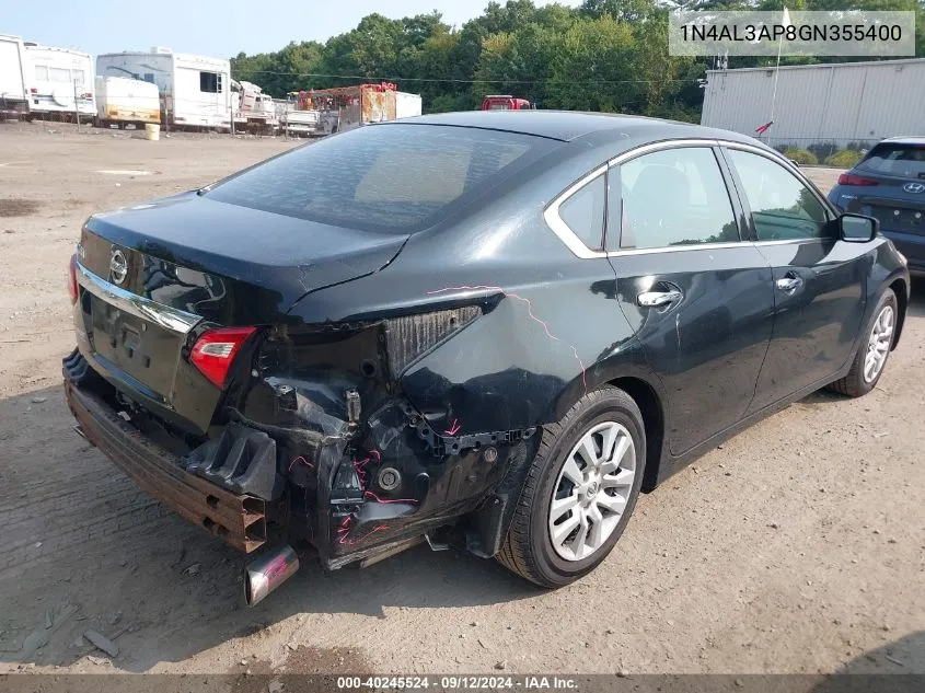 2016 Nissan Altima 2.5/S/Sv/Sl/Sr VIN: 1N4AL3AP8GN355400 Lot: 40245524