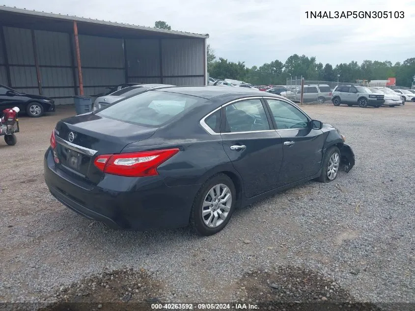 2016 Nissan Altima 2.5/S/Sv/Sl/Sr VIN: 1N4AL3AP5GN305103 Lot: 40263592