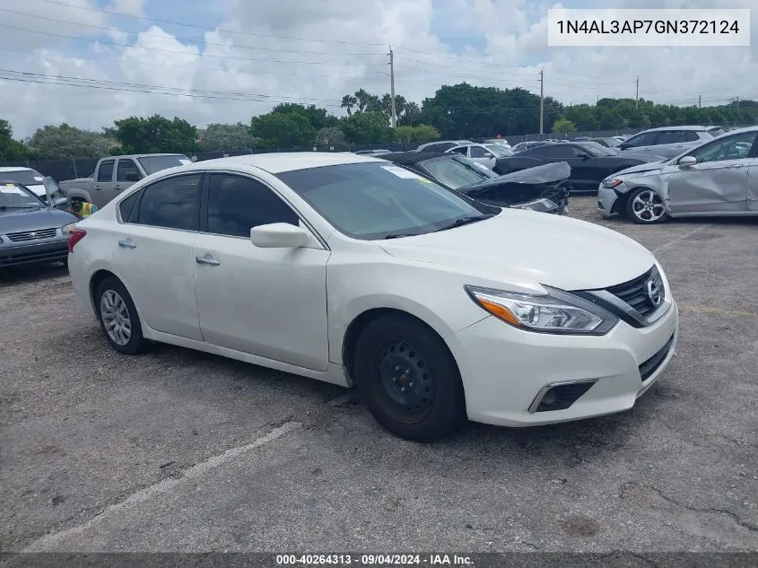 2016 Nissan Altima 2.5/2.5 S/2.5 Sl/2.5 Sr/2.5 Sv VIN: 1N4AL3AP7GN372124 Lot: 40264313