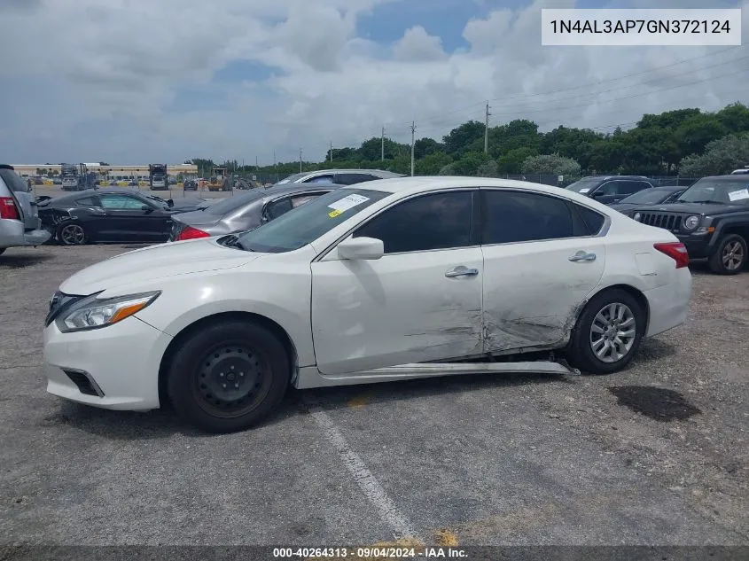 2016 Nissan Altima 2.5/2.5 S/2.5 Sl/2.5 Sr/2.5 Sv VIN: 1N4AL3AP7GN372124 Lot: 40264313